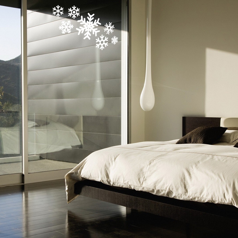 Наклейка на стену «Снежинки» 6шт - # 2 Наклейка на стену «Снежинки» 6шт #2