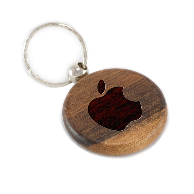 Брелок Apple из дерева #2