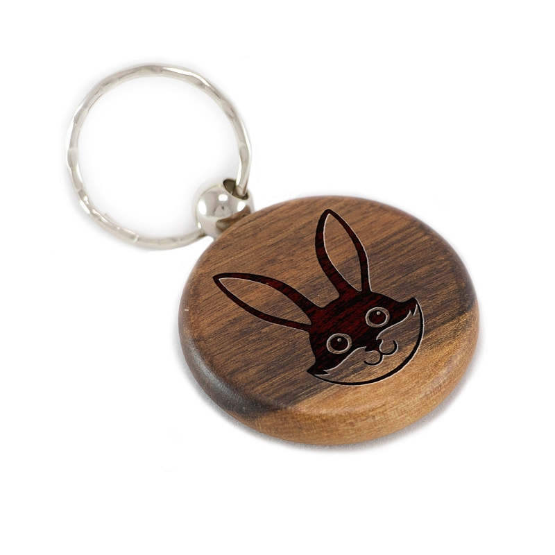 Брелок кролик из дерева - # 2 Брелок кролик из дерева #2