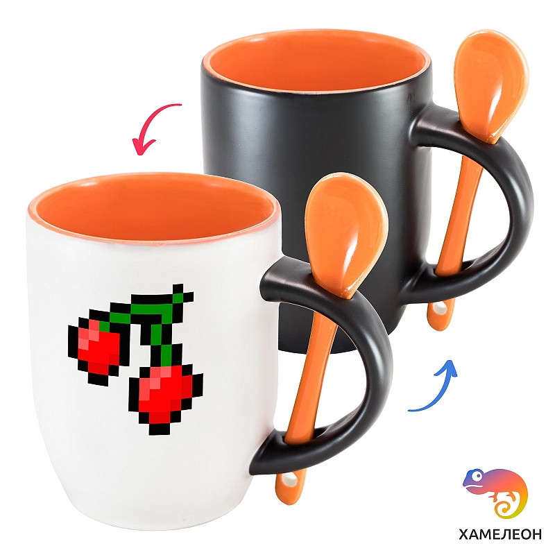 Кружка хамелеон Pacman Cherry - # 1 Кружка хамелеон Pacman Cherry #1