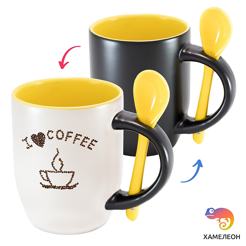 Кружка хамелеон I love coffee - # 2 Кружка хамелеон I love coffee #2