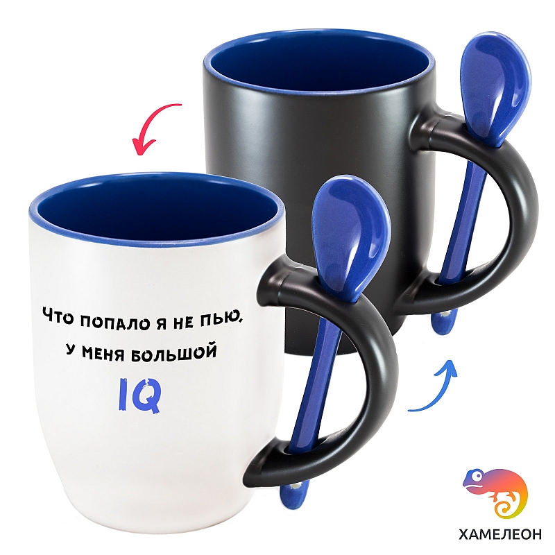 Кружка хамелеон «Большой IQ» - # 3 Кружка хамелеон «Большой IQ» #3