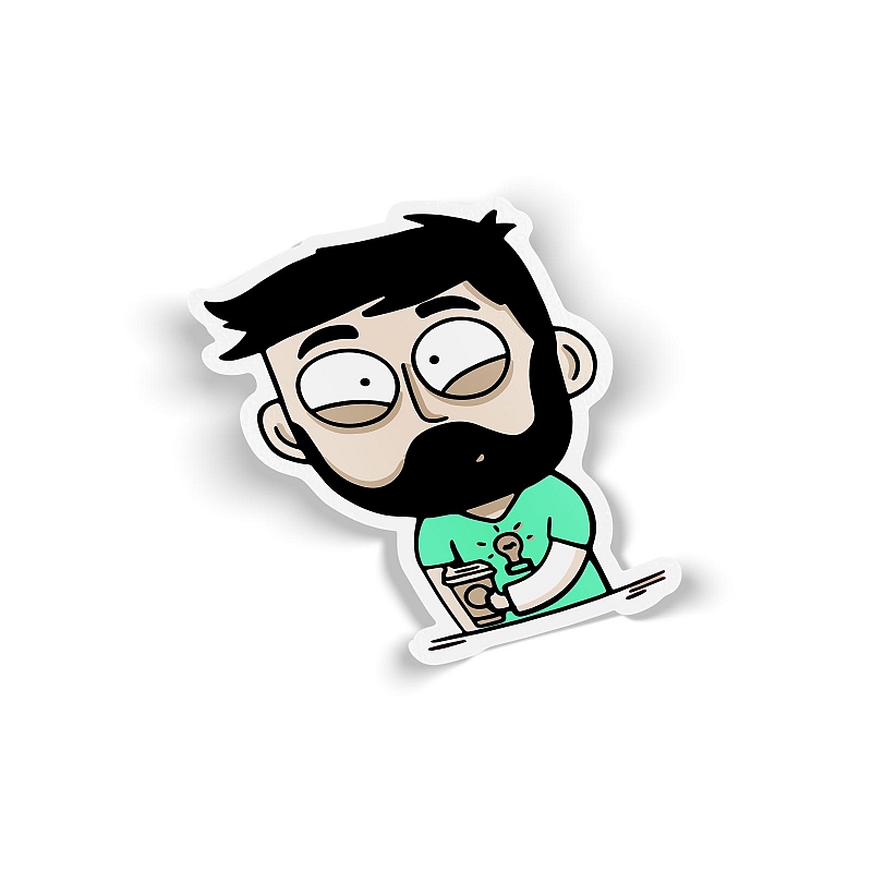 Стикер Кофегетик - # 1 Стикер Кофегетик #1