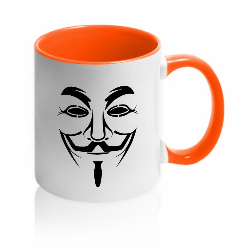Кружка маска Гая Фокса - # 2 Кружка маска Гая Фокса #2