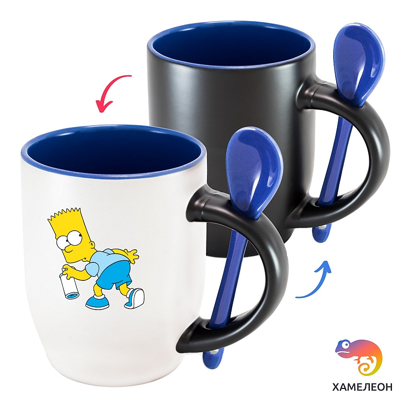 Кружка хамелеон Барт Симпсон - # 3 Кружка хамелеон Барт Симпсон #3