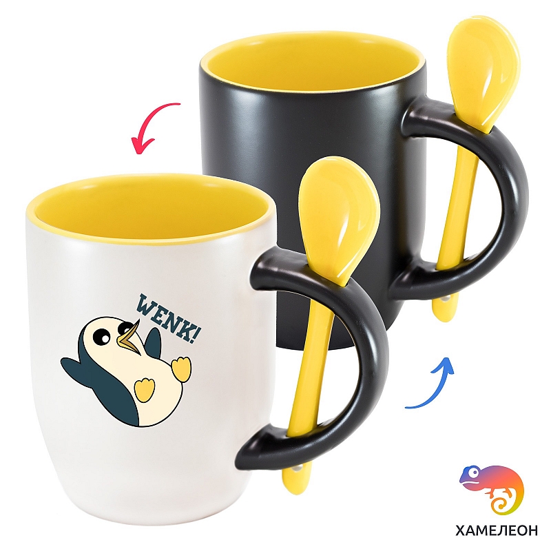 Кружка хамелеон Adventure Time: Gunther Wenk - # 3 Кружка хамелеон Adventure Time: Gunther Wenk #3