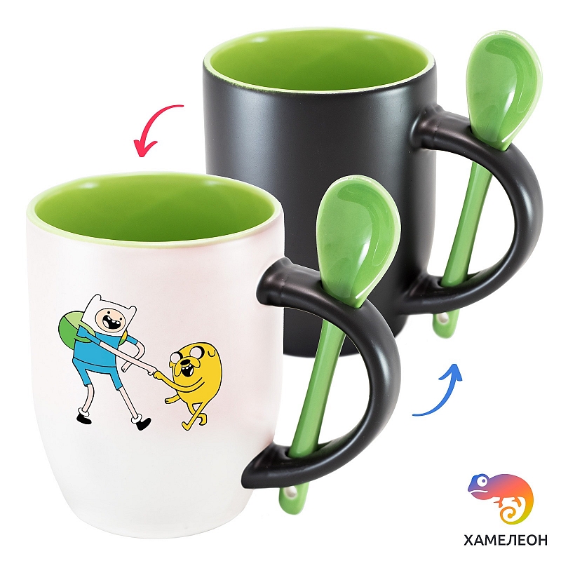 Кружка хамелеон Adventure Time: Fist bump! - # 2 Кружка хамелеон Adventure Time: Fist bump! #2