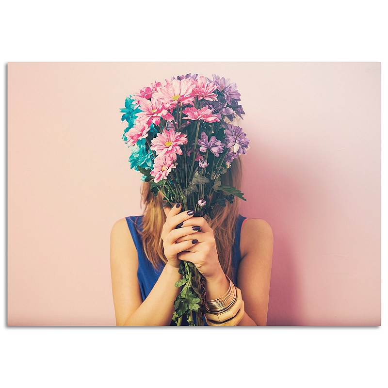 Постер Девушка с цветами (большой) #1
