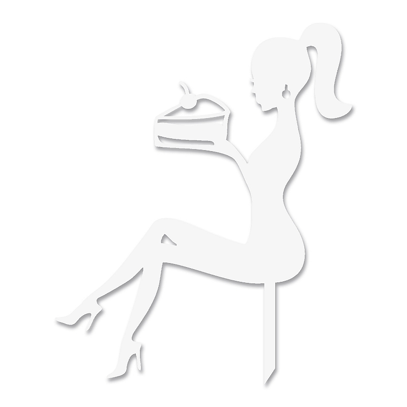 Топпер Девушка с пирожным - # 3 Топпер Девушка с пирожным #3