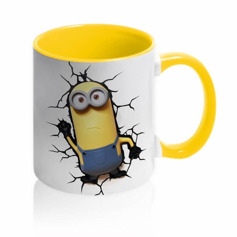 Кружка 3D Миньон на кружке - # 2 Кружка 3D Миньон на кружке #2