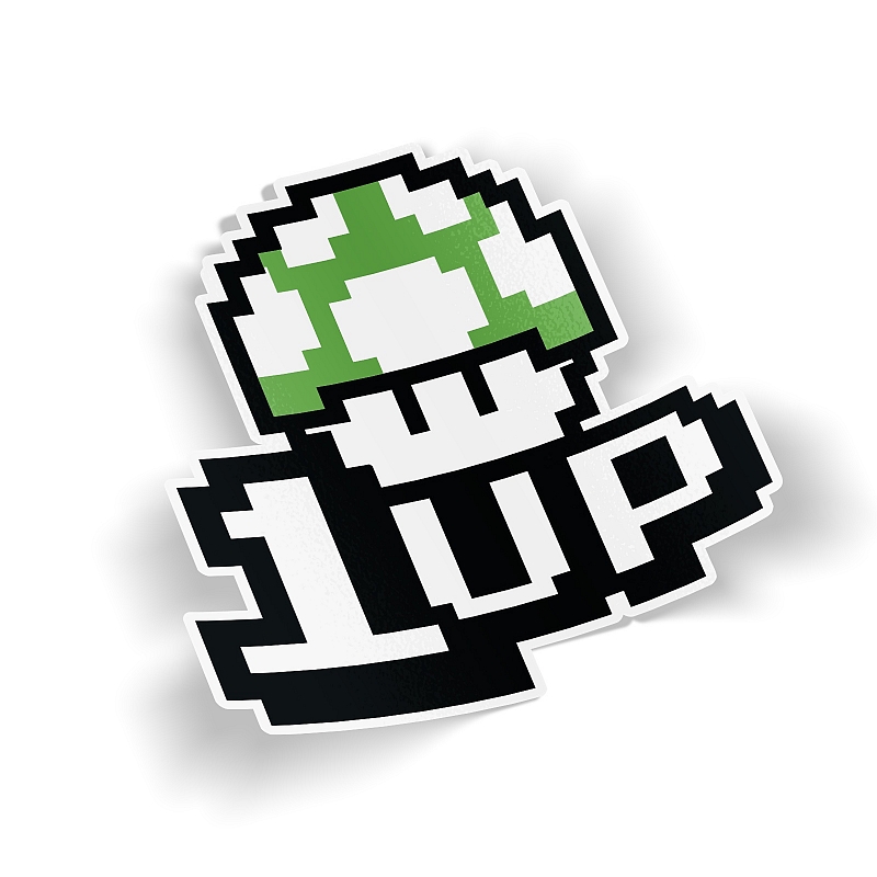 Стикер 1up Mario #1