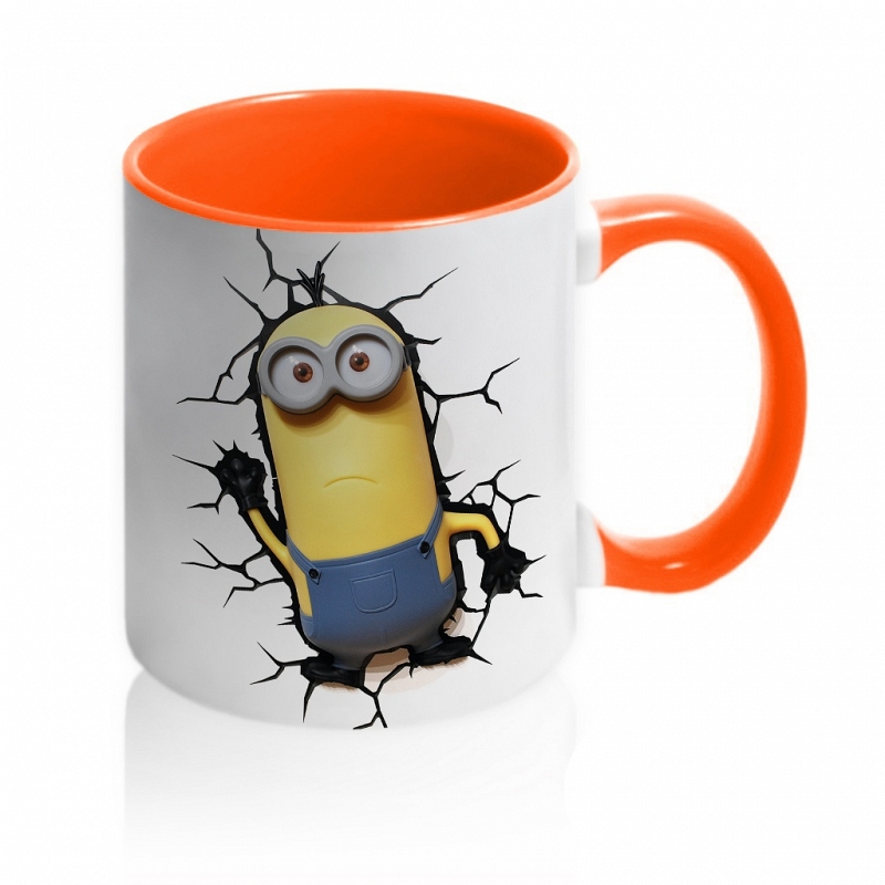 Кружка 3D Миньон на кружке - # 4 Кружка 3D Миньон на кружке #4