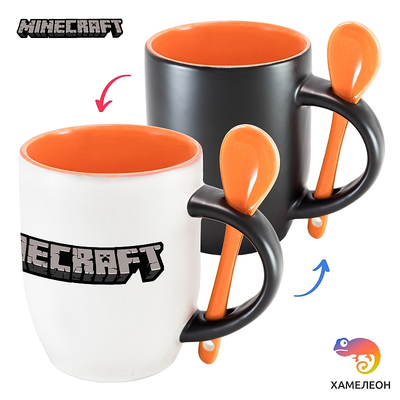Кружка хамелеон Minecraft (logo) - # 4 Кружка хамелеон Minecraft (logo) #4