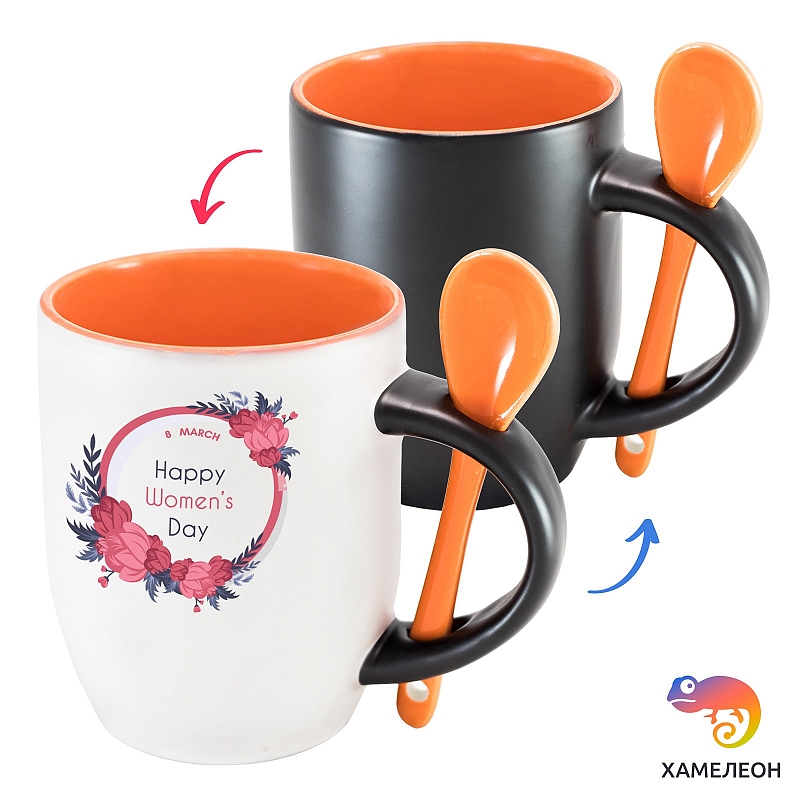 Кружка хамелеон 8 March - Happy Women's Day - # 2 Кружка хамелеон 8 March - Happy Women's Day #2