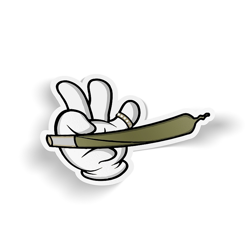 Стикер «Косячек в руках» - # 1 Стикер «Косячек в руках» #1