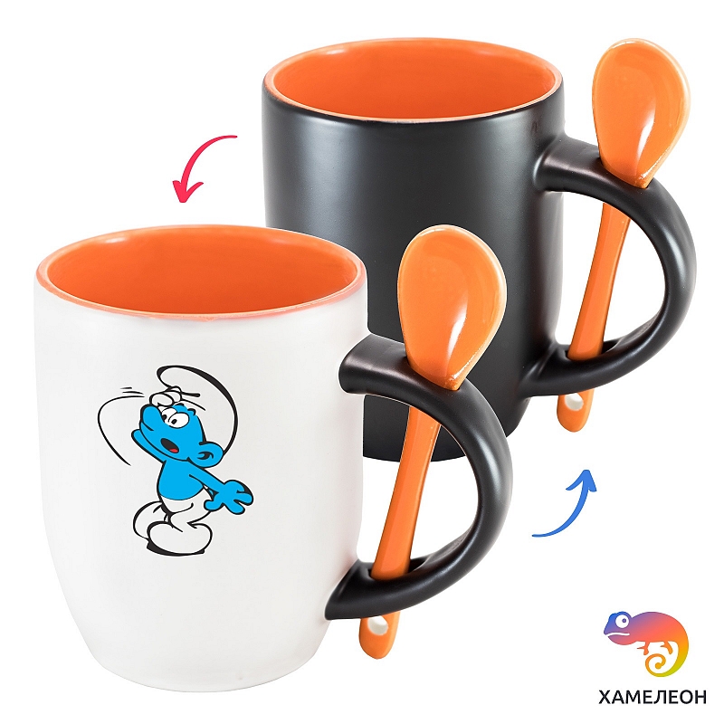 Кружка хамелеон Смурфик - # 2 Кружка хамелеон Смурфик #2