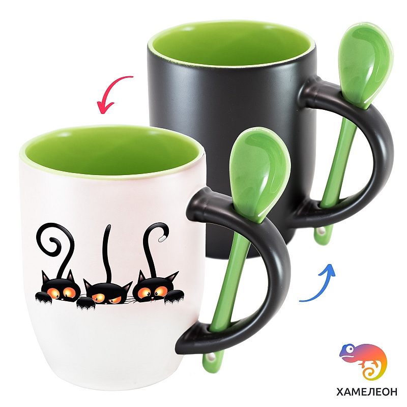 Кружка хамелеон «Котики» - # 4 Кружка хамелеон «Котики» #4