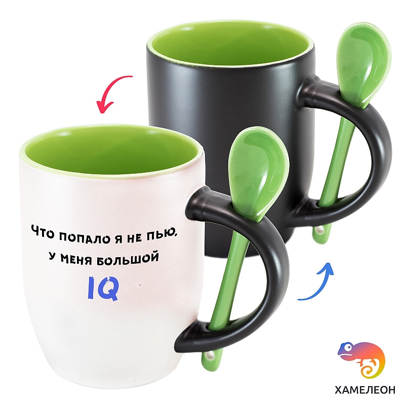 Кружка хамелеон «Большой IQ» - # 4 Кружка хамелеон «Большой IQ» #4