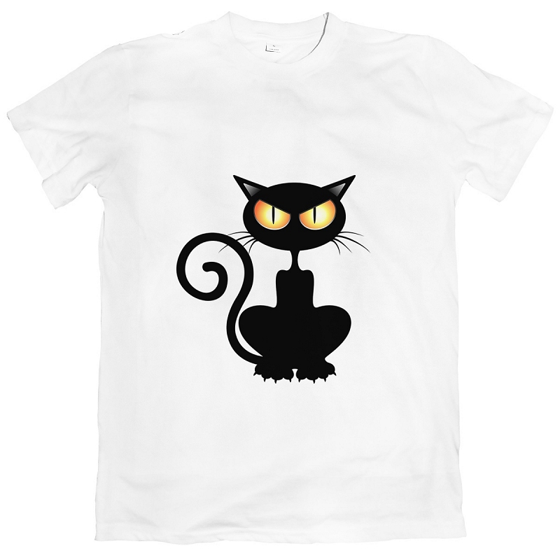 Футболка Черный котик - # 1 Футболка Черный котик #1