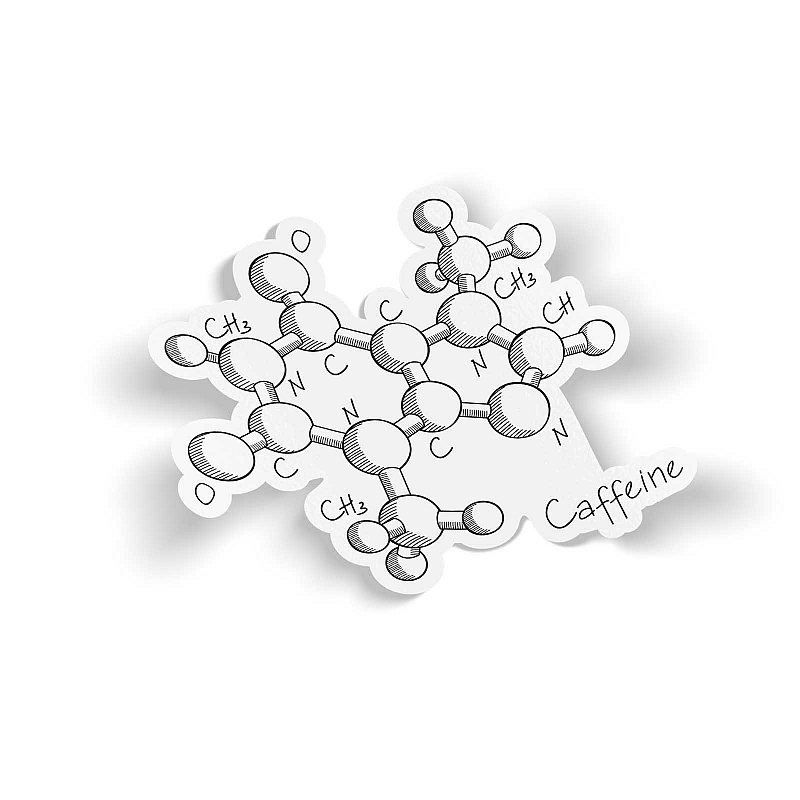 Стикер  Молекула кофеина #1