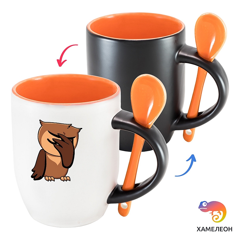 Кружка хамелеон Филин Facepalm - # 4 Кружка хамелеон Филин Facepalm #4