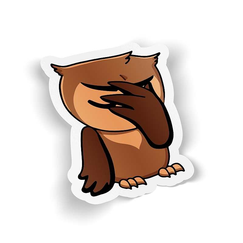 Стикер Филин Facepalm - # 1 Стикер Филин Facepalm #1