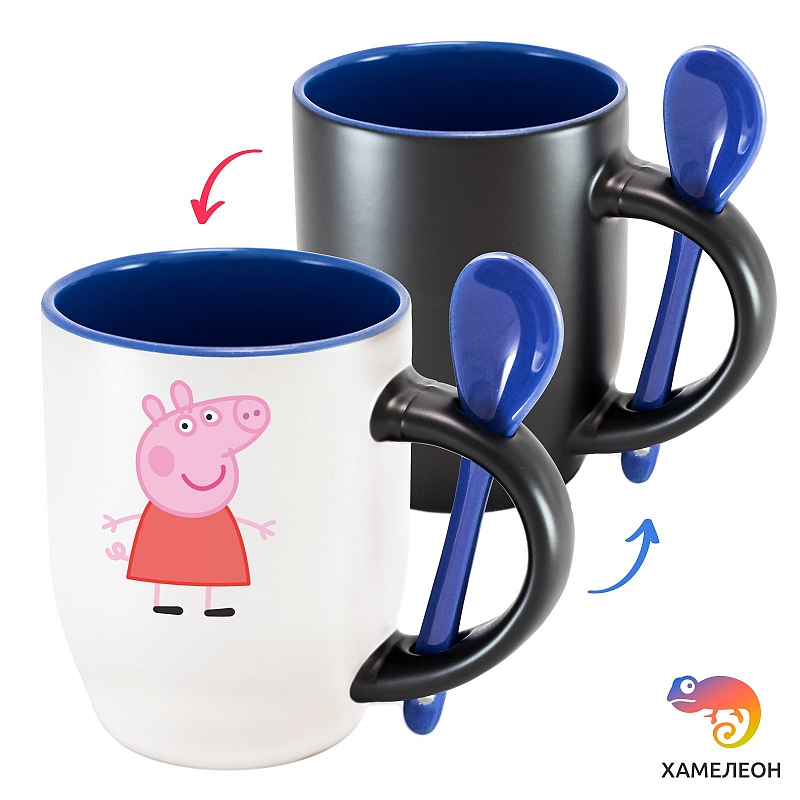 Кружка хамелеон Свинка Пеппа - # 3 Кружка хамелеон Свинка Пеппа #3