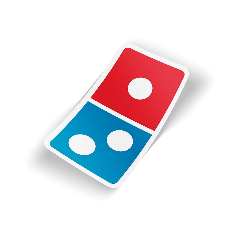 Стикер Dominos Pizza (logo) - # 1 Стикер Dominos Pizza (logo) #1
