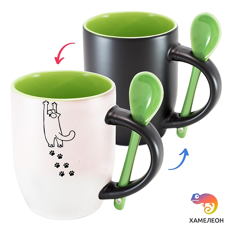 Кружка хамелеон «Кошачий побег» - # 4 Кружка хамелеон «Кошачий побег» #4