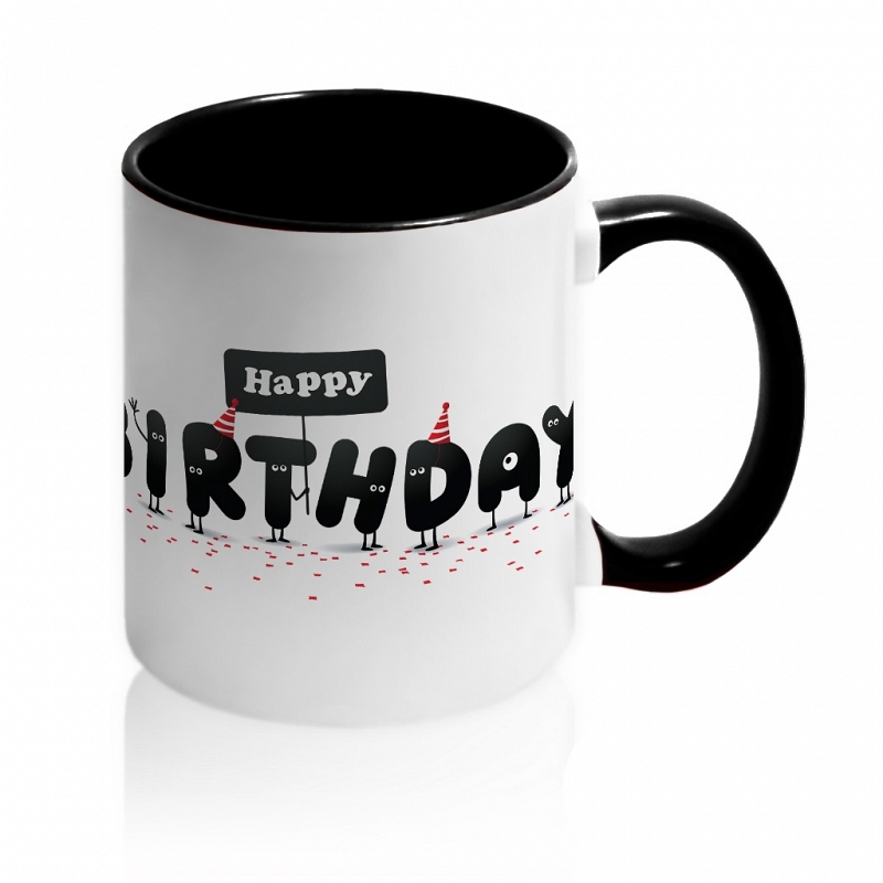 Кружка Happy Birthday в мрачных тонах - # 1 Кружка Happy Birthday в мрачных тонах #1