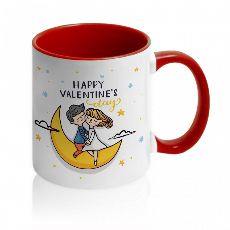Кружка Happy Valentine's Day (на луне) - # 2 Кружка Happy Valentine's Day (на луне) #2