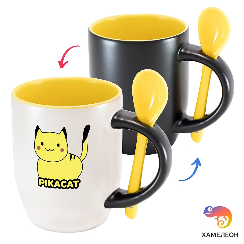 Кружка хамелеон Pikacat - # 1 Кружка хамелеон Pikacat #1