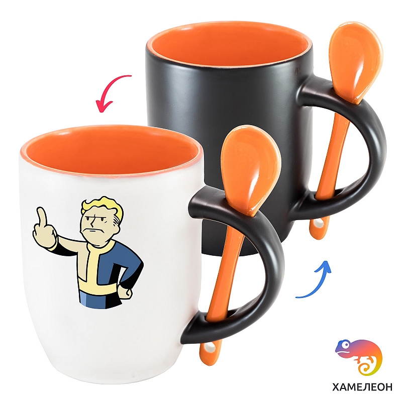 Кружка хамелеон Vault Boy Fuck (Fallout) - # 4 Кружка хамелеон Vault Boy Fuck (Fallout) #4