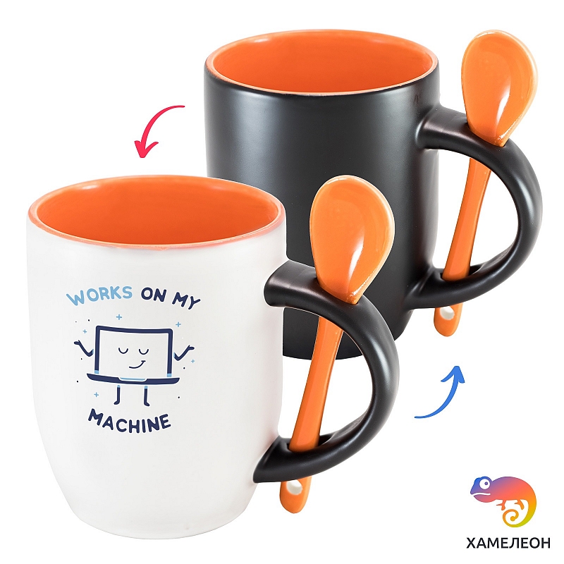 Кружка хамелеон Works on my Machine - # 4 Кружка хамелеон Works on my Machine #4