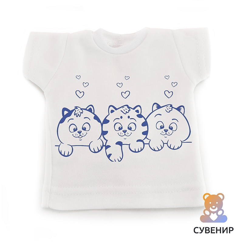 Сувенирная футболка Кошечки - # 1 Сувенирная футболка Кошечки #1