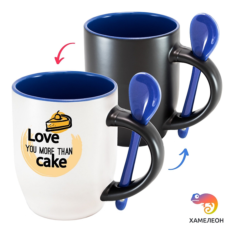 Кружка хамелеон Love you more than Cake - # 3 Кружка хамелеон Love you more than Cake #3