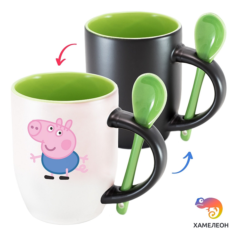 Кружка хамелеон Свинка Джордж - # 4 Кружка хамелеон Свинка Джордж #4