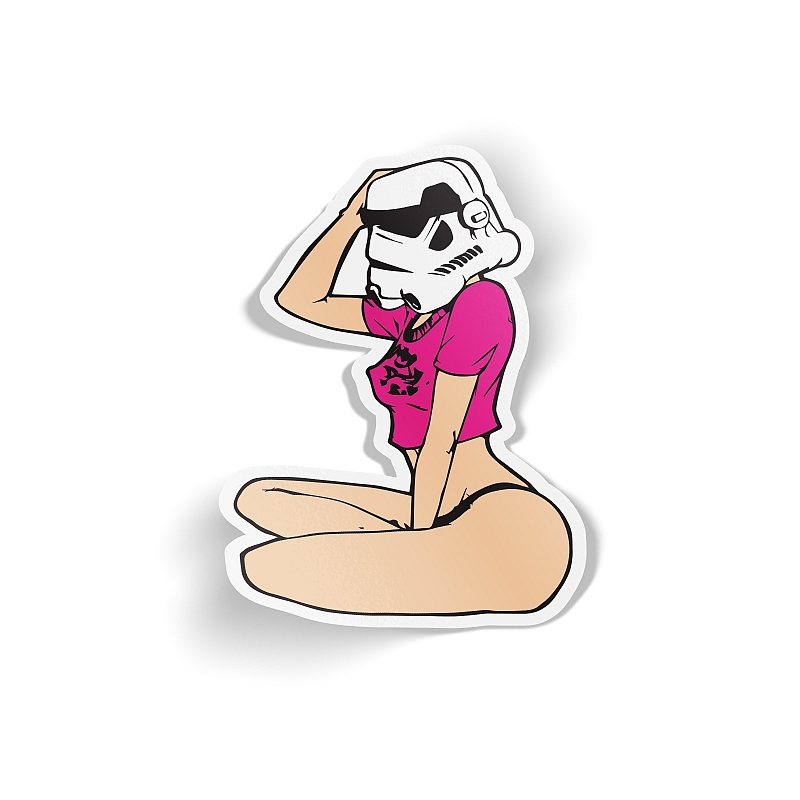 Стикер StarWars - Stormtrooper Pin-Up Girl (цветной) - # 1 Стикер StarWars - Stormtrooper Pin-Up Girl (цветной) #1