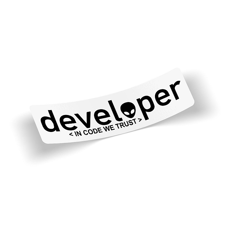 Стикер Developer - In Code We Trust - # 1 Стикер Developer - In Code We Trust #1