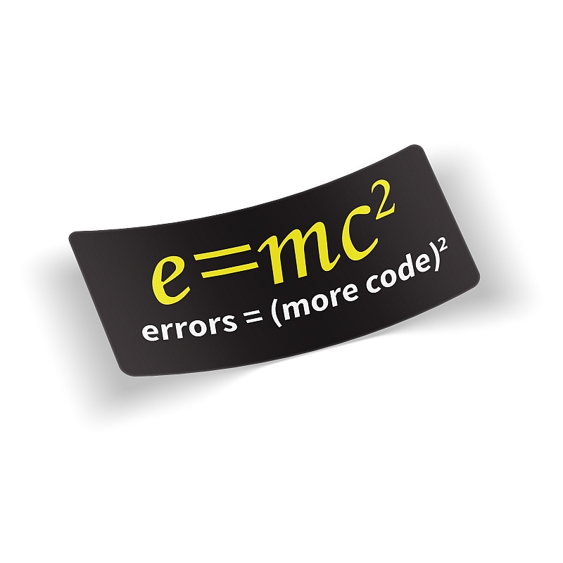Стикер E eq MC, Errors eq More Code - # 1 Стикер E eq MC, Errors eq More Code #1