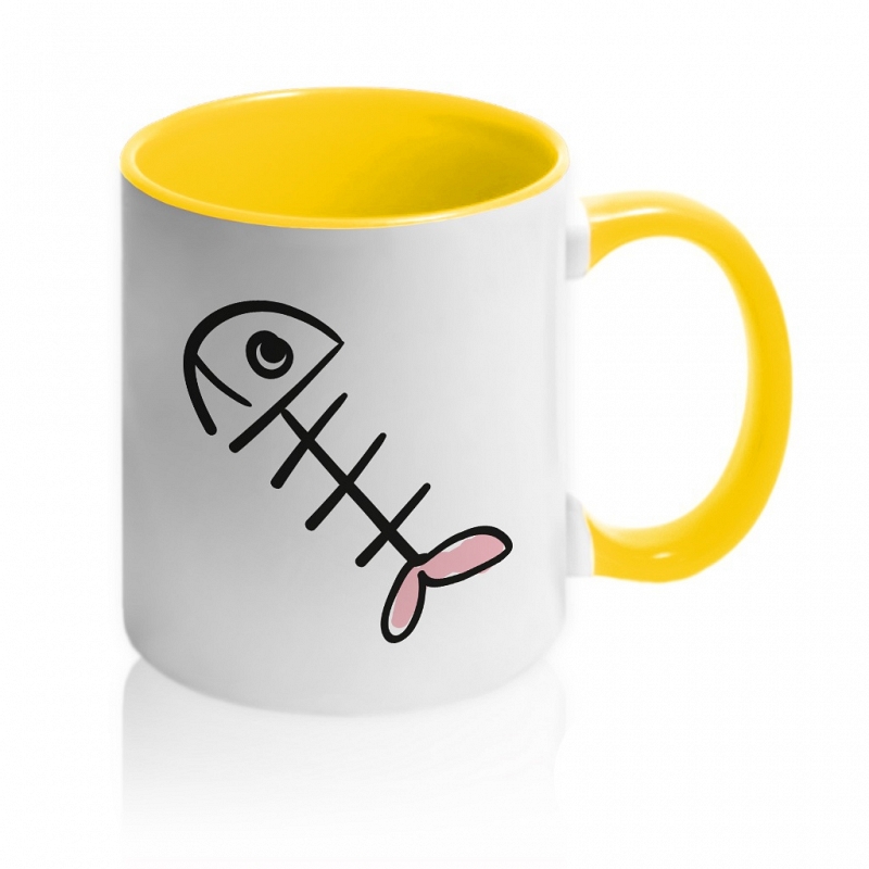 Кружка косточки рыбки - # 4 Кружка косточки рыбки #4