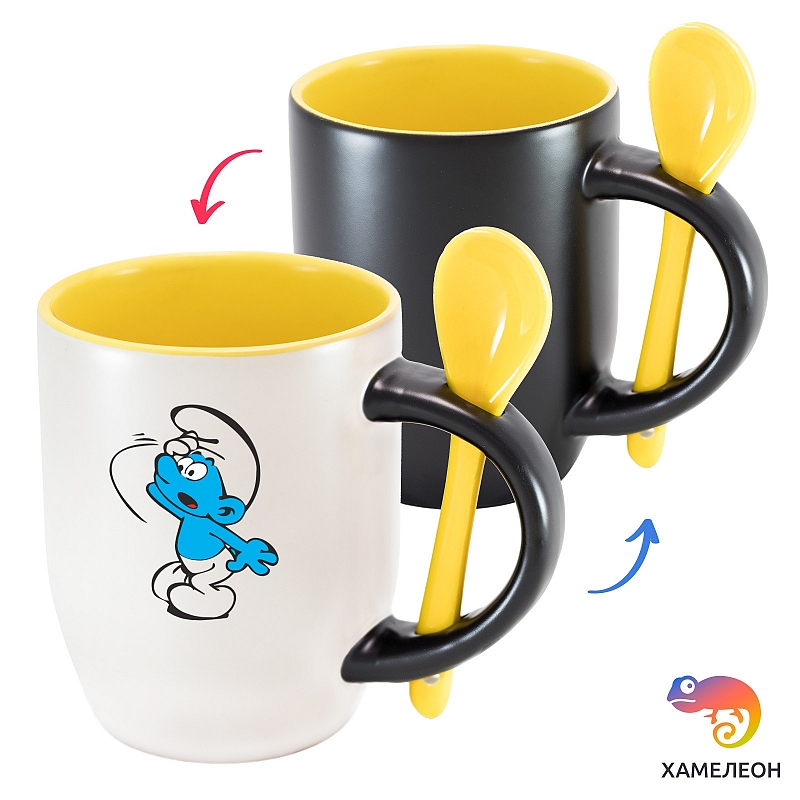 Кружка хамелеон Смурфик - # 3 Кружка хамелеон Смурфик #3