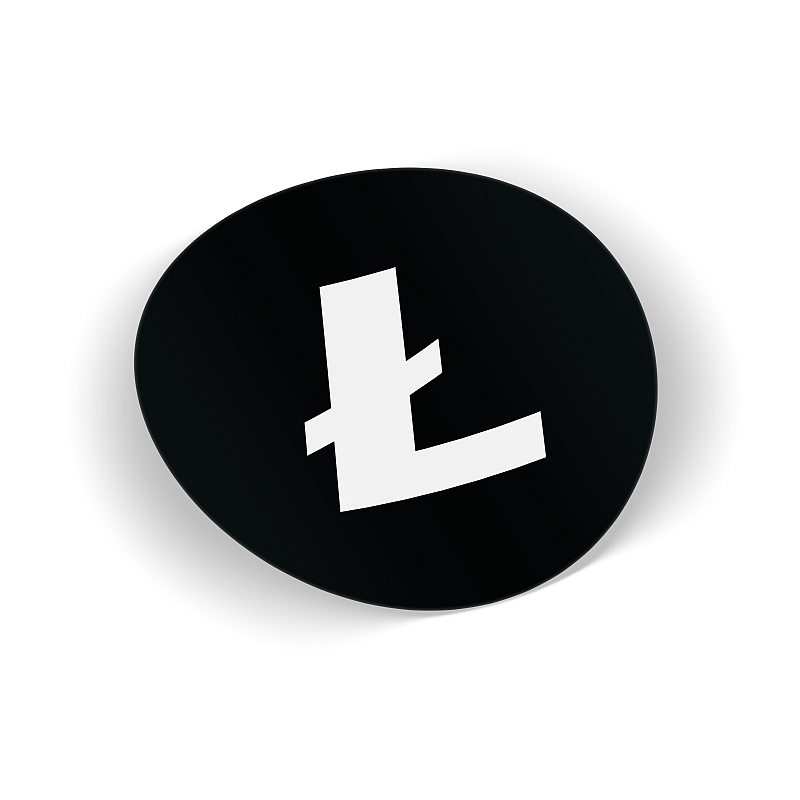 Стикер Litecoin Black - # 1 Стикер Litecoin Black #1