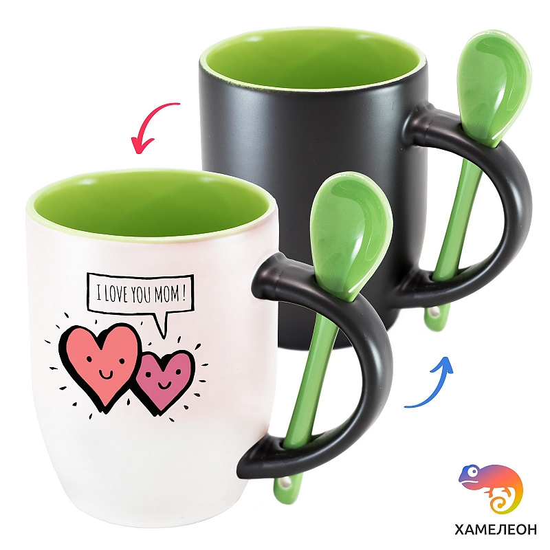 Кружка хамелеон I Love You Mom - # 4 Кружка хамелеон I Love You Mom #4