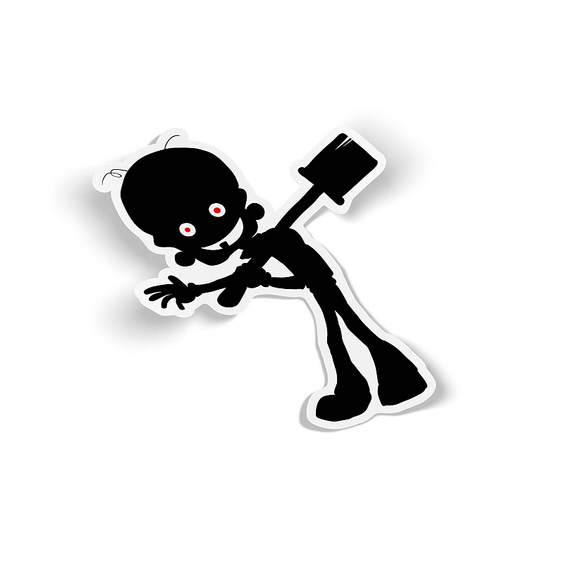 Стикер Зомби с лопатой - # 1 Стикер Зомби с лопатой #1