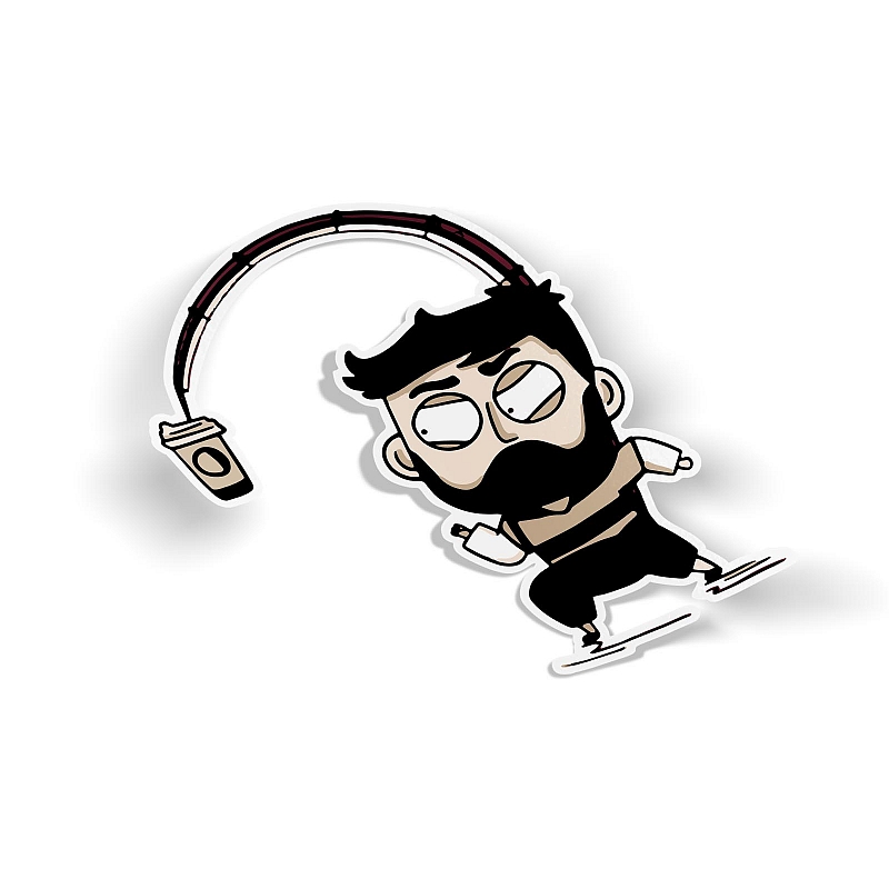 Стикер Эстафета за кофе - # 1 Стикер Эстафета за кофе #1