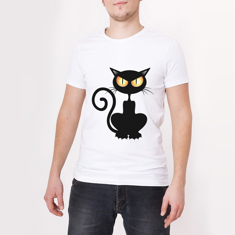 Футболка Черный котик - # 2 Футболка Черный котик #2