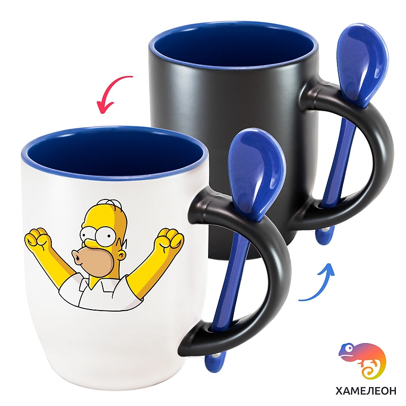 Кружка хамелеон «Гомер Симспон юхуу» - # 3 Кружка хамелеон «Гомер Симспон юхуу» #3