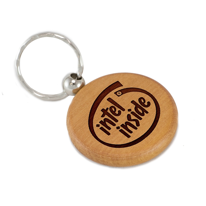 Брелок Intel Inside из дерева - # 1 Брелок Intel Inside из дерева #1