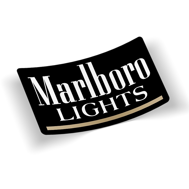Стикер Marlboro Lights (черный) #1